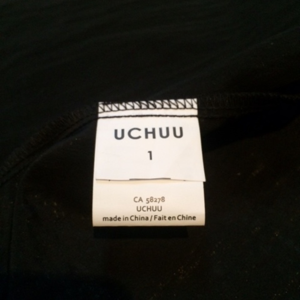 🌸 UCHUU BLACK TRENCH COAT NWOT - Picture 8 of 11